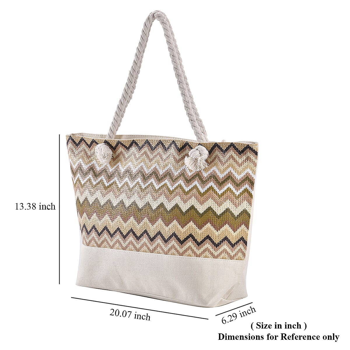 Multi Color Tote Bag with Ribbon image number 6