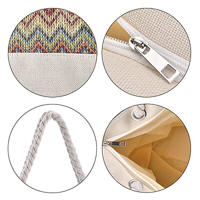 Multi Color Tote Bag with Ribbon