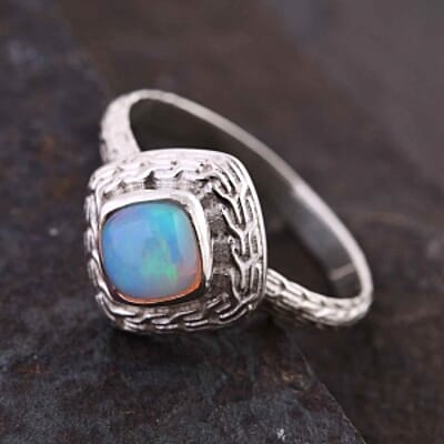 Ethiopian Welo Opal 1.60 ctw Ring in Sterling Silver (Size 9.0)