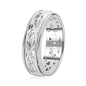 Leaf Ring in Sterling Silver (Size 9)