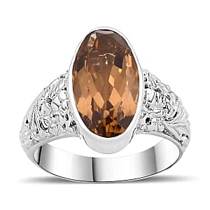 Brazilian Citrine 7.20 ctw Ring in Sterling Silver (Size 10.0)