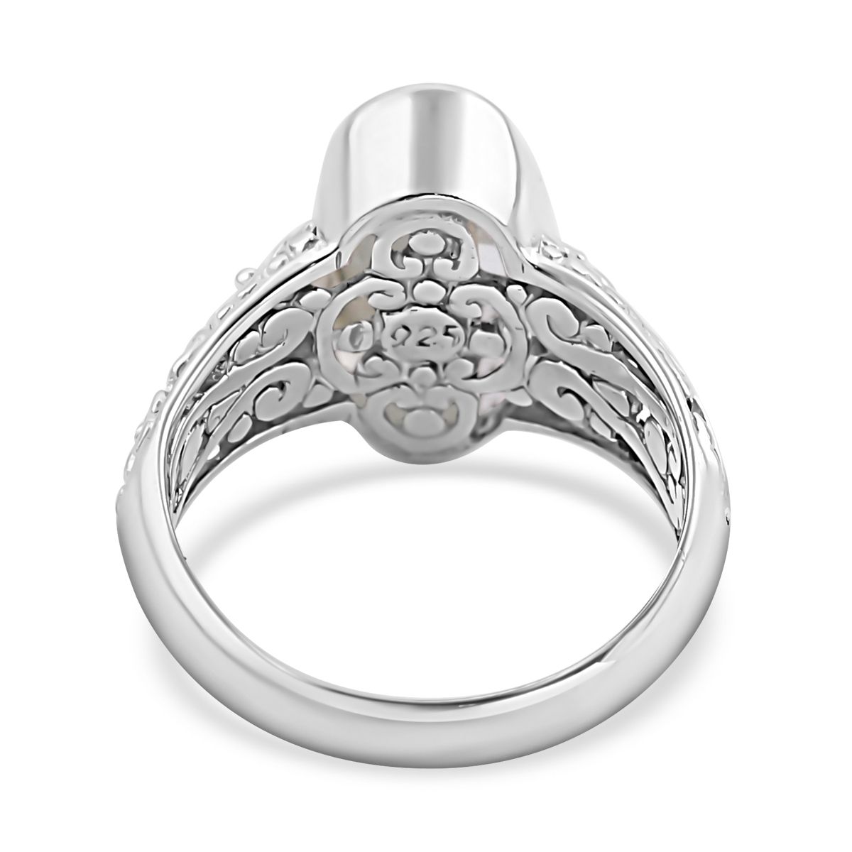 Prasiolite 7.20 ctw Ring in Sterling Silver (Size 6.5)