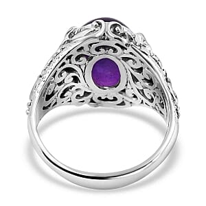 Amethyst 9.26 ctw Ring in Sterling Silver (Size 6.5)