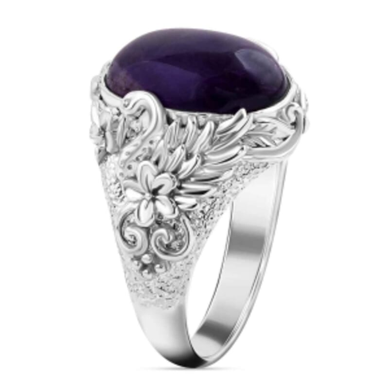 Amethyst 9.26 ctw Ring in Sterling Silver (Size 8)
