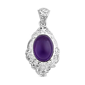 Amethyst 12.00 ctw Pendant in Sterling Silver