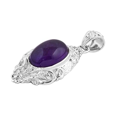Amethyst 12.00 ctw Pendant in Sterling Silver