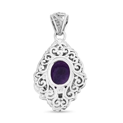 Amethyst 12.00 ctw Pendant in Sterling Silver