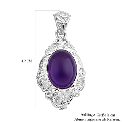 Amethyst 12.00 ctw Pendant in Sterling Silver