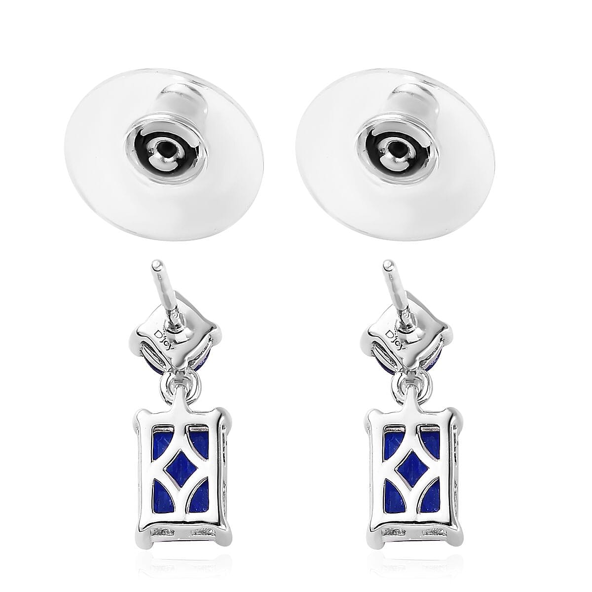 Tanzanian Blue Spinel (DF) Dangle Earrings in Platinum Over Sterling Silver 2.85 ctw