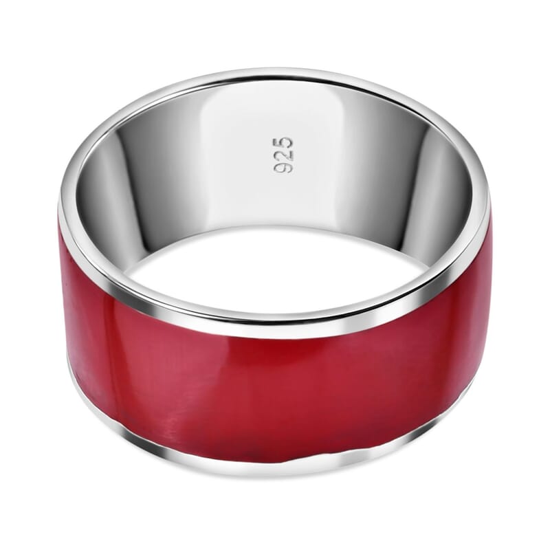 Coral Ring in Sterling Silver (Size 9.0)