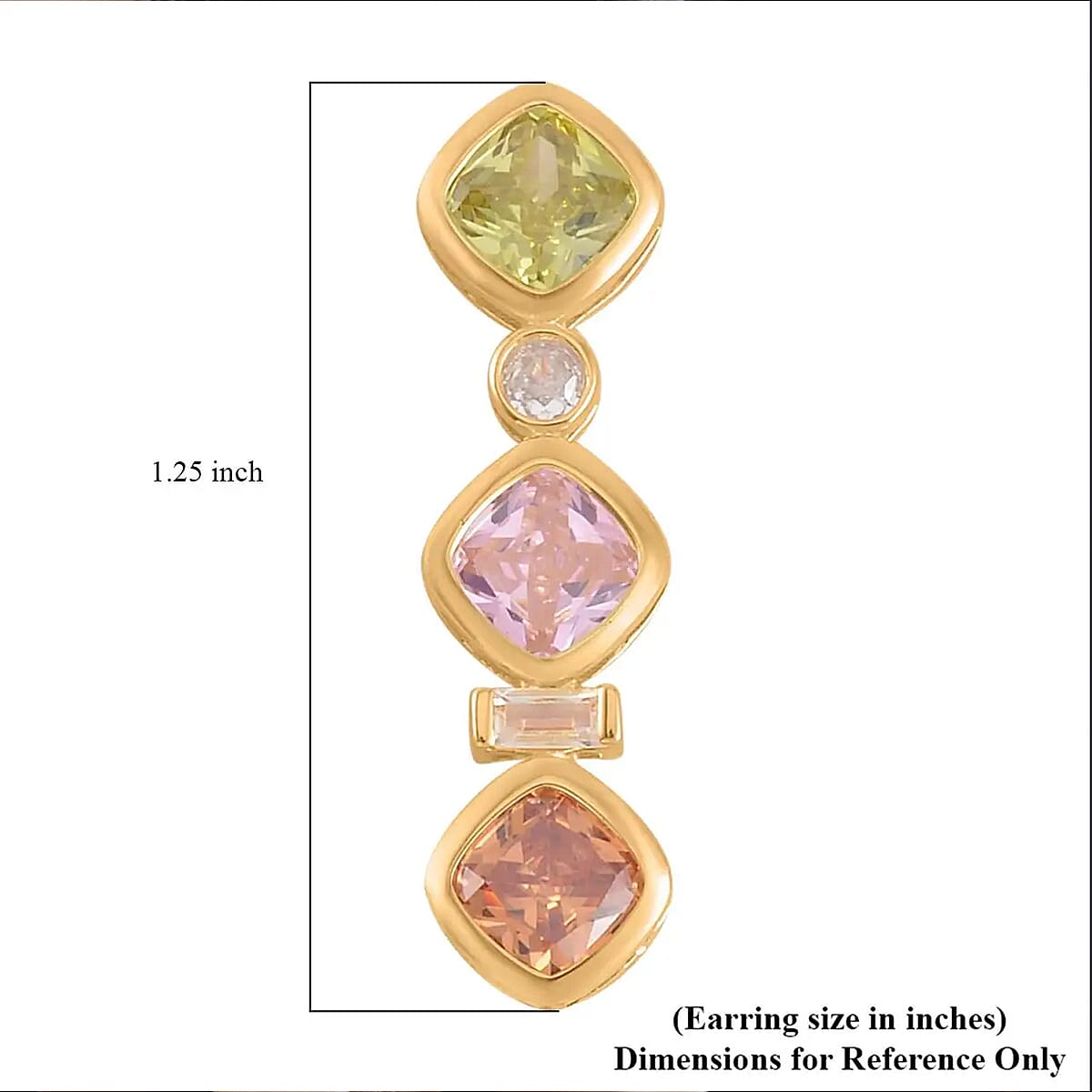 Simulated Diamond Dangle Earrings in Rhodium Over Sterling Silver 8.70 ctw image number 6