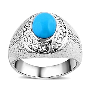 Sleeping Beauty Turquoise 2.28 ctw Ring in Sterling Silver (Size 6.5)