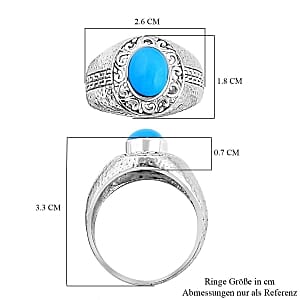 Sleeping Beauty Turquoise 2.28 ctw Ring in Sterling Silver (Size 6.5)