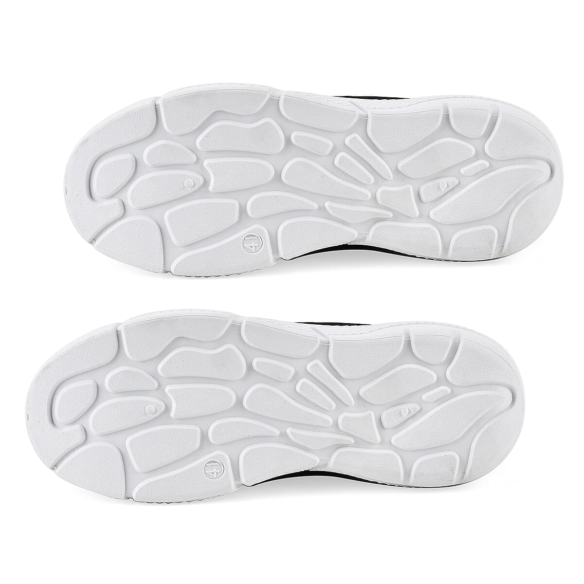 Black Comfortable Lightweight Slip-On Women Trainers Shoes With Breathable Knit Vent Non-Slip PVC Sole, All Day Casual Wear Stylish Sneakers (10-10.5 / 40) image number 4