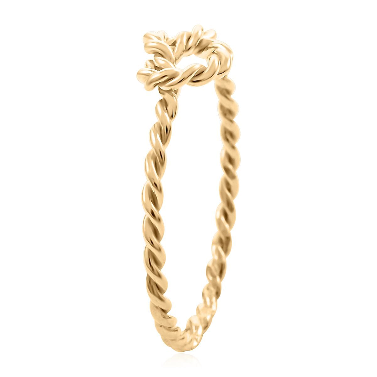 10K Yellow Gold Rope Knot Ring, Promise Rings (Size 4.0) 0.90 Grams image number 3