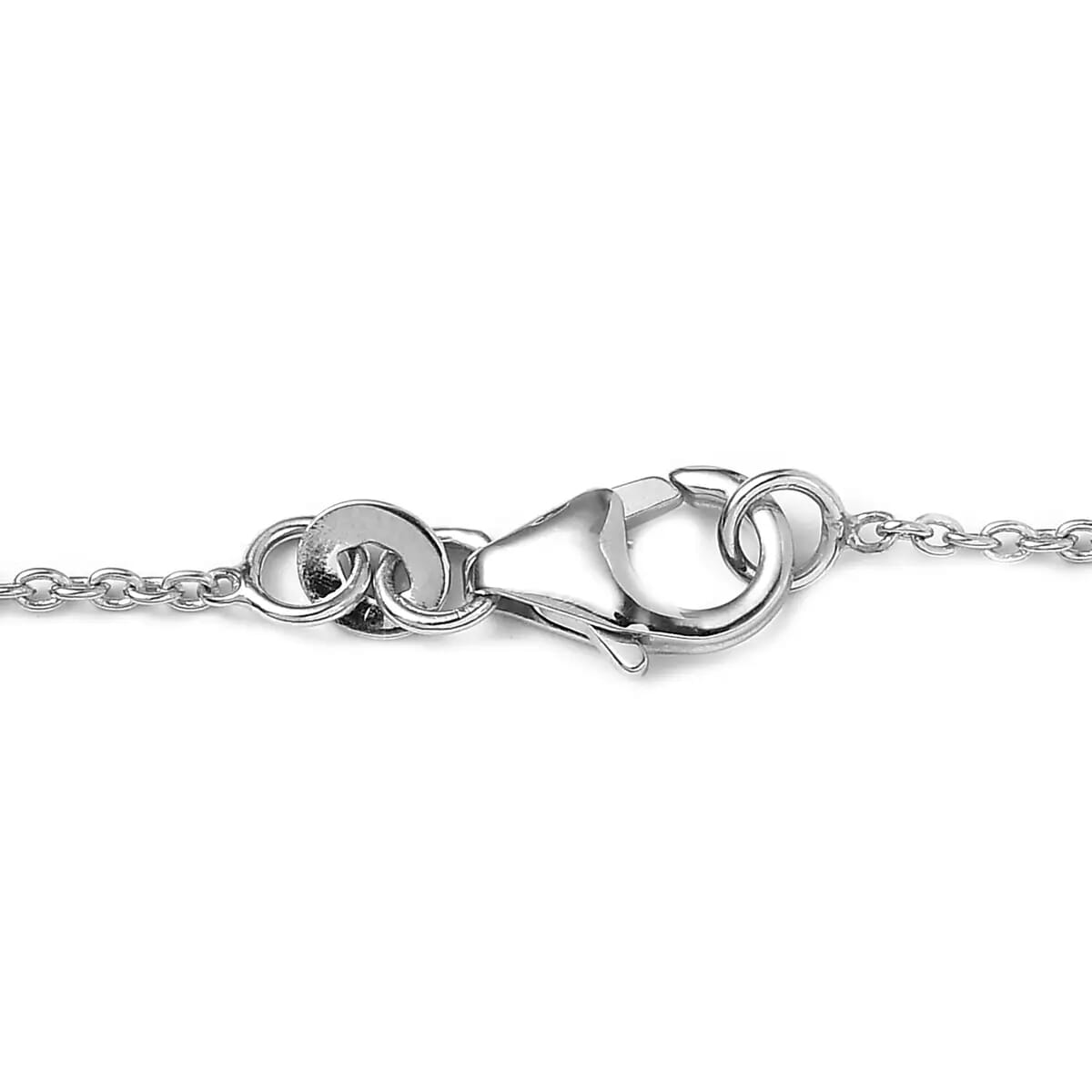 GP Trionfo Collection Moissanite Butterfly Necklace 18 Inches in Platinum Over Sterling Silver 2.75 ctw image number 5
