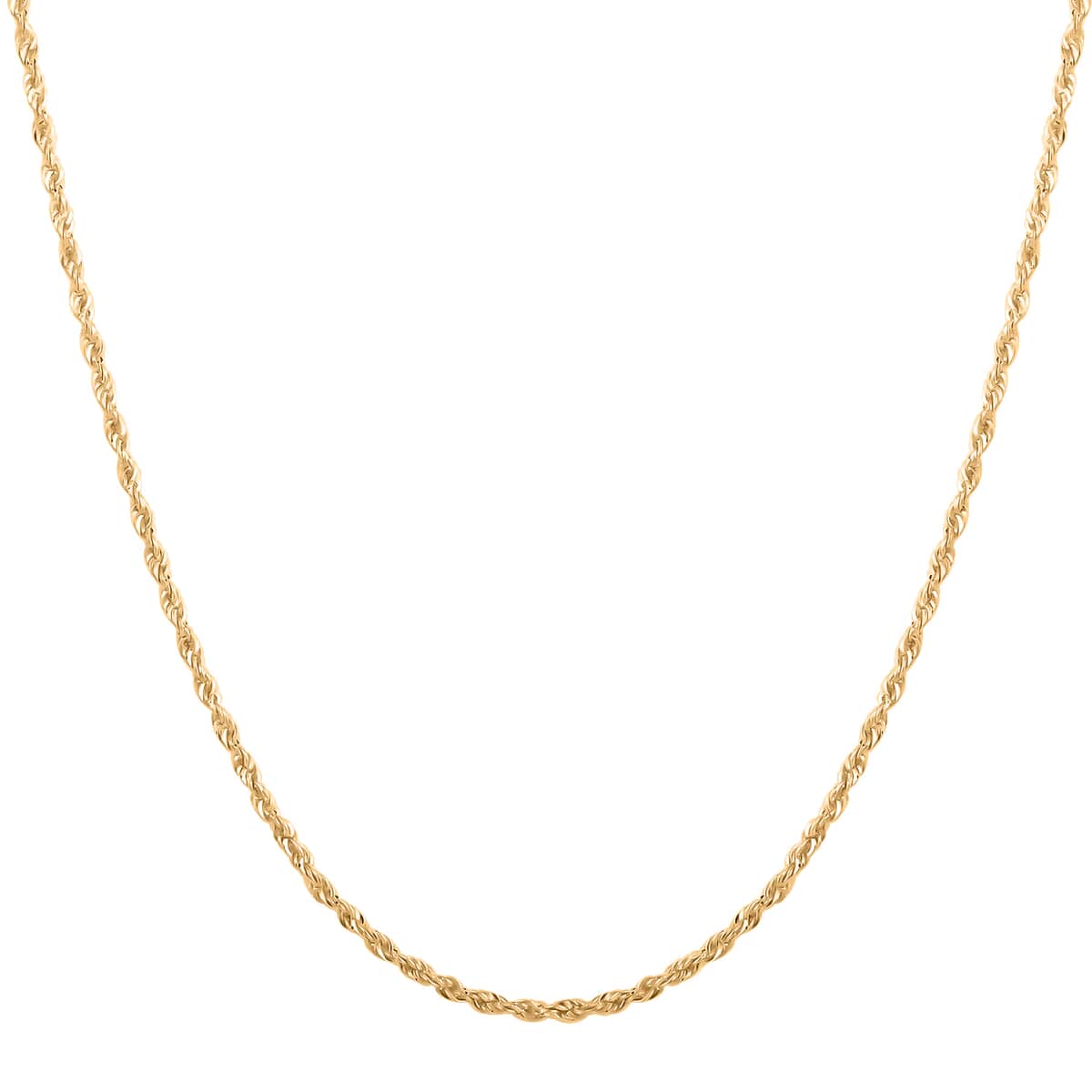 1.5mm Rope Chain Necklace in 14K Yellow Gold 1.40 Grams 18 Inches image number 0