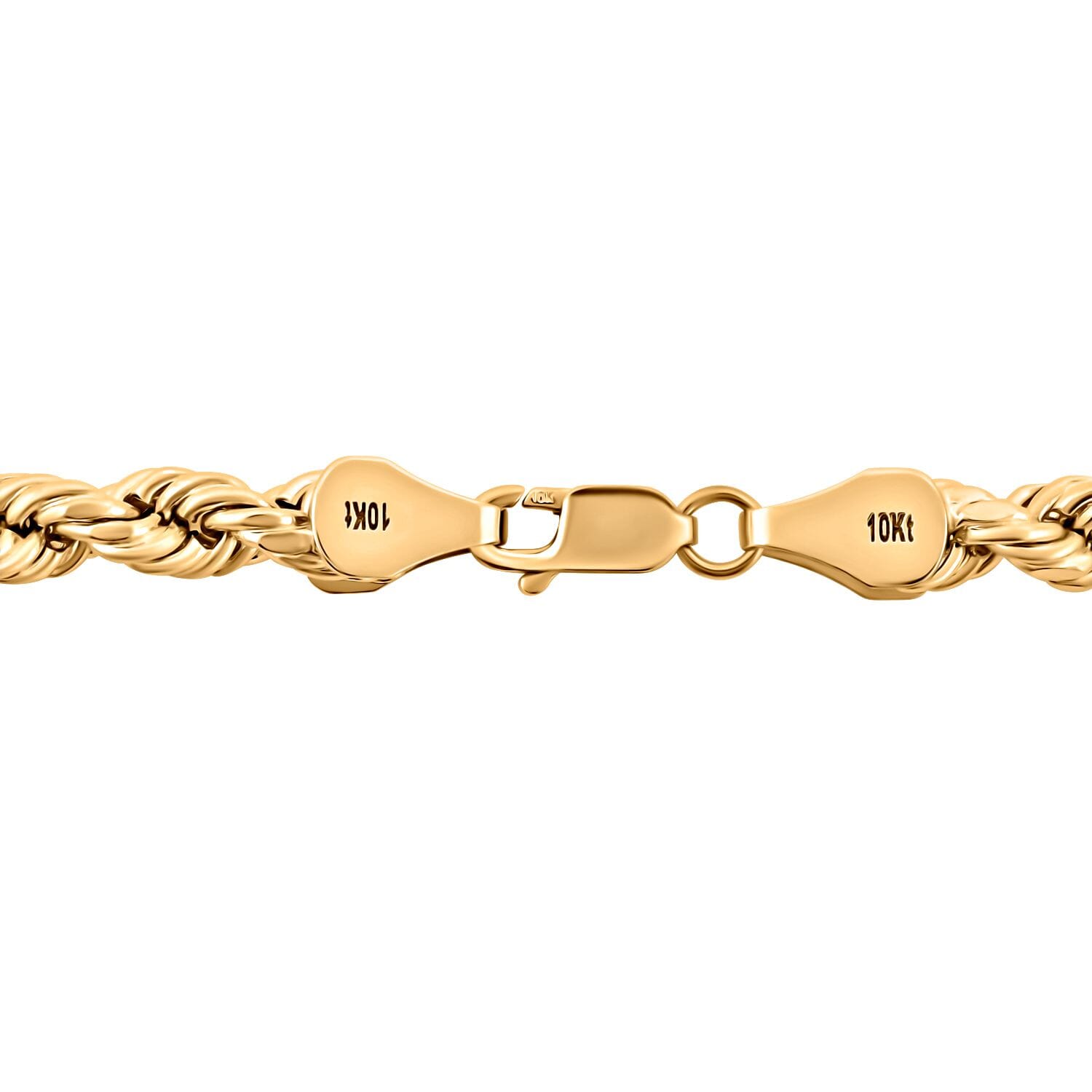 10k gold rope on sale chain bracelet