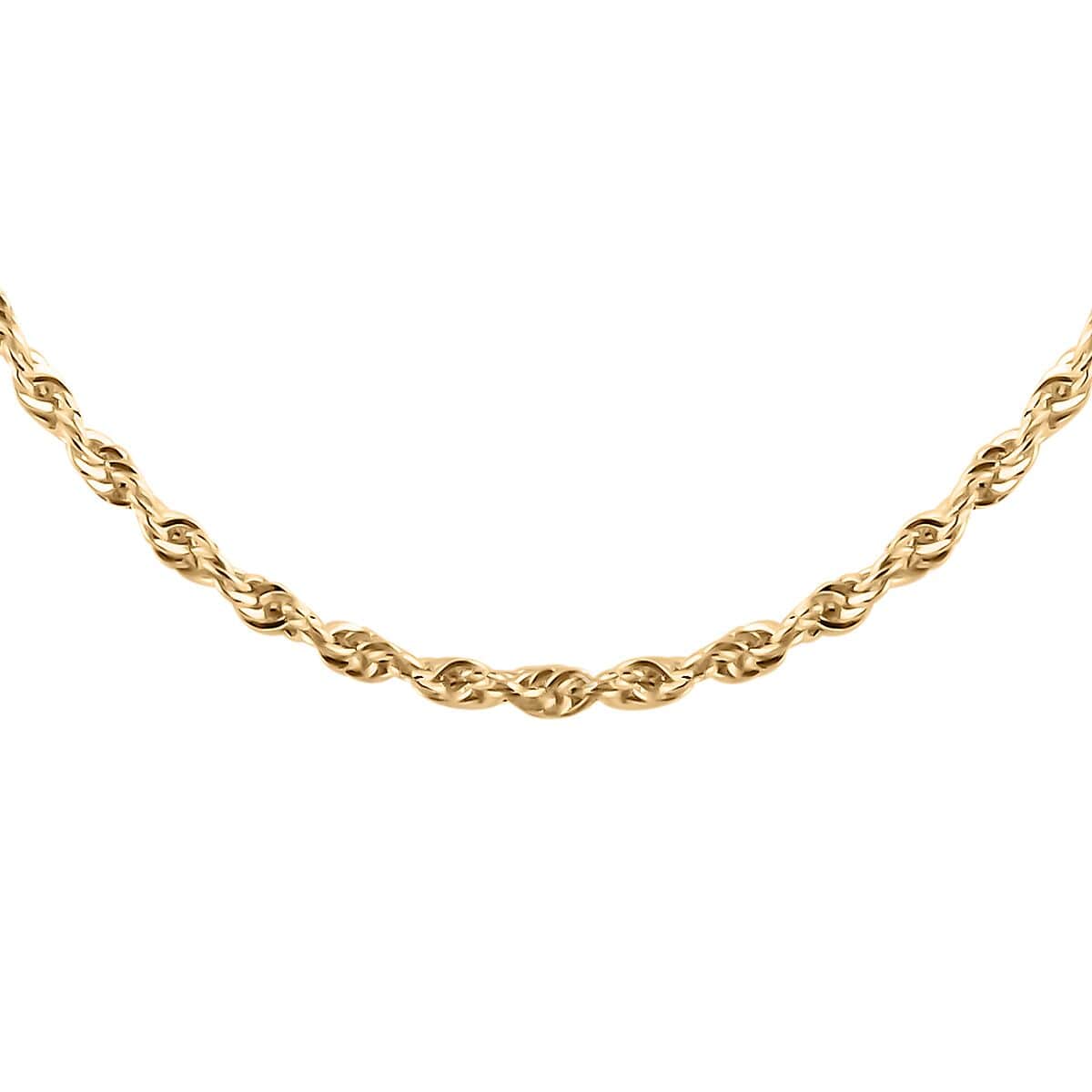 10K Yellow Gold 1.5mm Rope Chain Necklace 18 Inches 1.30 Grams image number 0