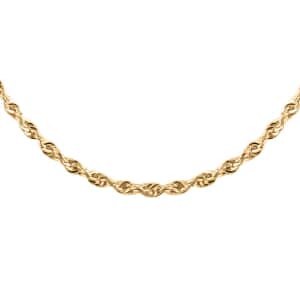 10K Yellow Gold 1.5mm Rope Chain Necklace 18 Inches 1.30 Grams