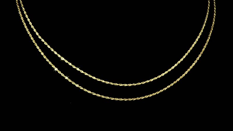 10K Yellow Gold 1.5mm Rope Chain Necklace 18 Inches 1.30 Grams
