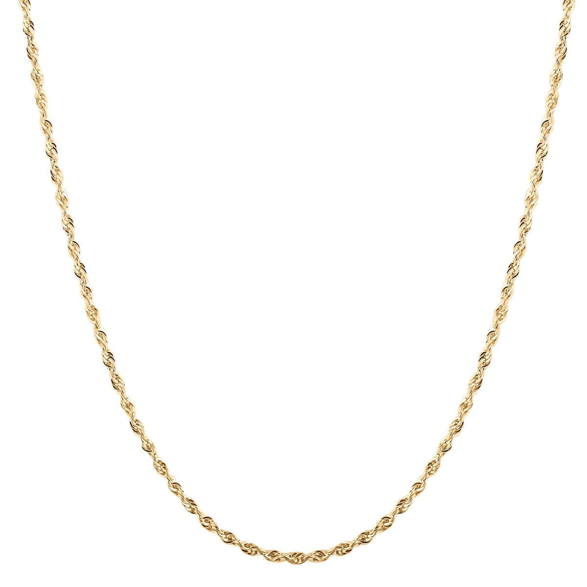 10K Yellow Gold 1.5mm Rope Chain Necklace 20 Inches 1.40 Grams image number 2