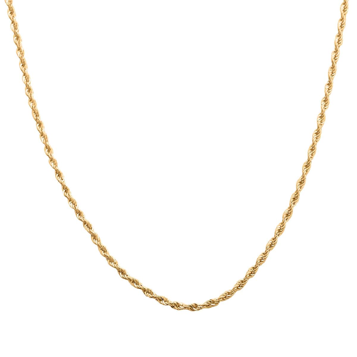 10K Yellow Gold 1.5mm Rope Chain Necklace 22 Inches 1.50 Grams image number 0