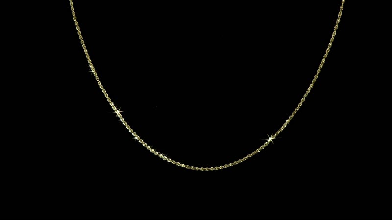 1.5mm Rope Chain Necklace in 10K Yellow Gold 1.60 Grams 24 Inches