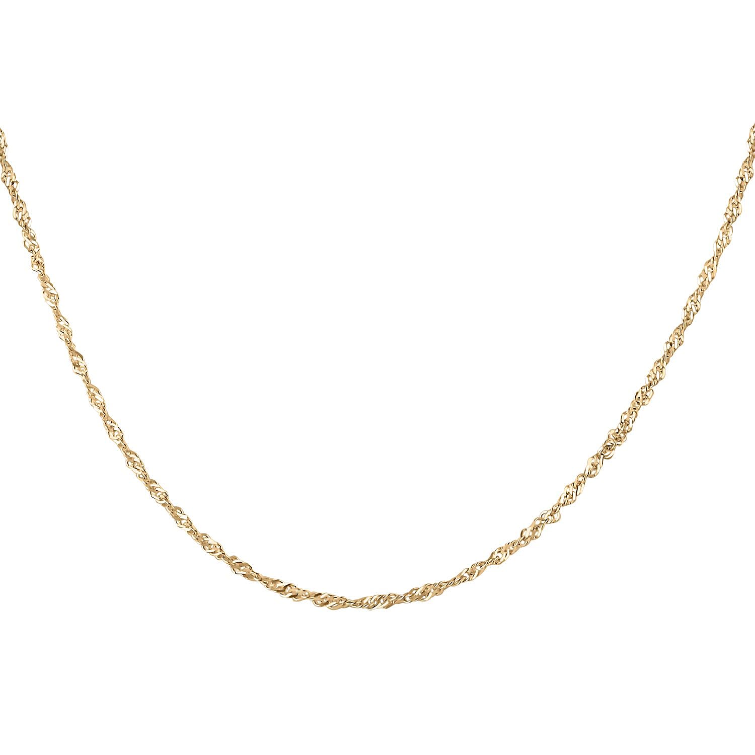 10K Yellow Gold Singapore Chain Necklace 18 Inches 1.20 Grams