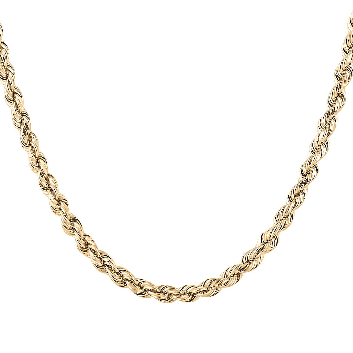 Buy 10K Yellow Gold 3.5mm Rope Chain Necklace 24 Inches 7.30 Grams at ...