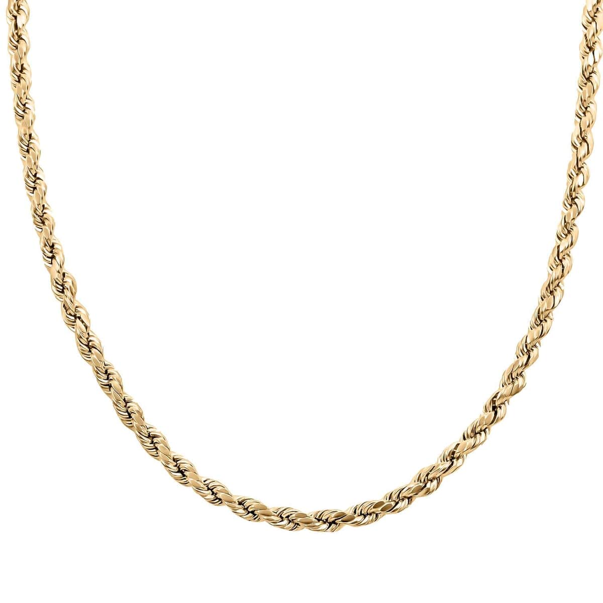 10K Yellow Gold 6mm Rope Chain Necklace 24 Inches 11.95 Grams image number 0