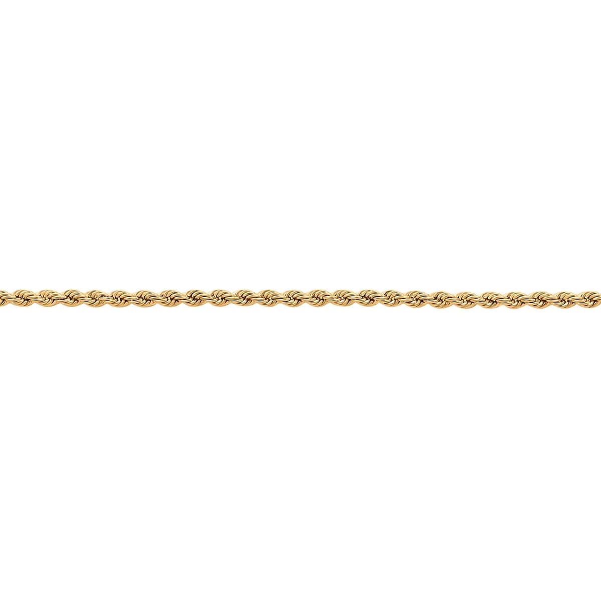 10K Yellow Gold 1.6mm Rope Chain Bracelet (7.50 In) (0.65 g) image number 2