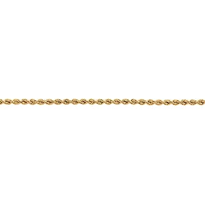 10K Yellow Gold 1.6mm Rope Chain Bracelet (7.50 In) 0.65 Grams