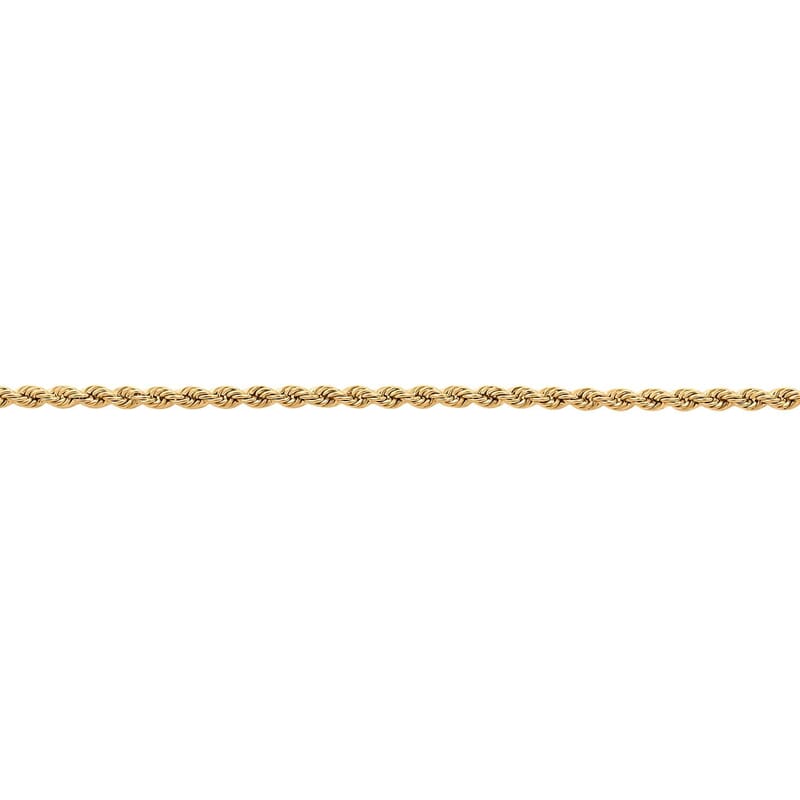 10K Yellow Gold 1.6mm Rope Chain Bracelet (7.50 In) 0.65 Grams