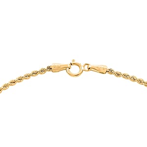 10K Yellow Gold 1.6mm Rope Chain Bracelet (7.50 In) 0.65 Grams