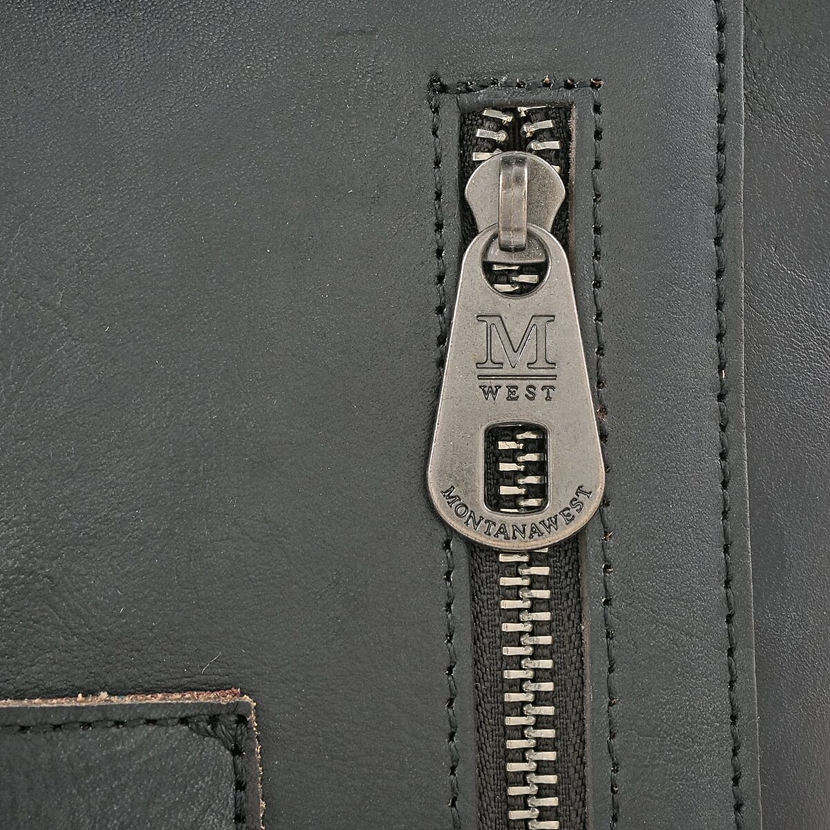 Montana West Black Genuine Leather & Hair-on Cowhide Doble Handle Shoulder Bag image number 6