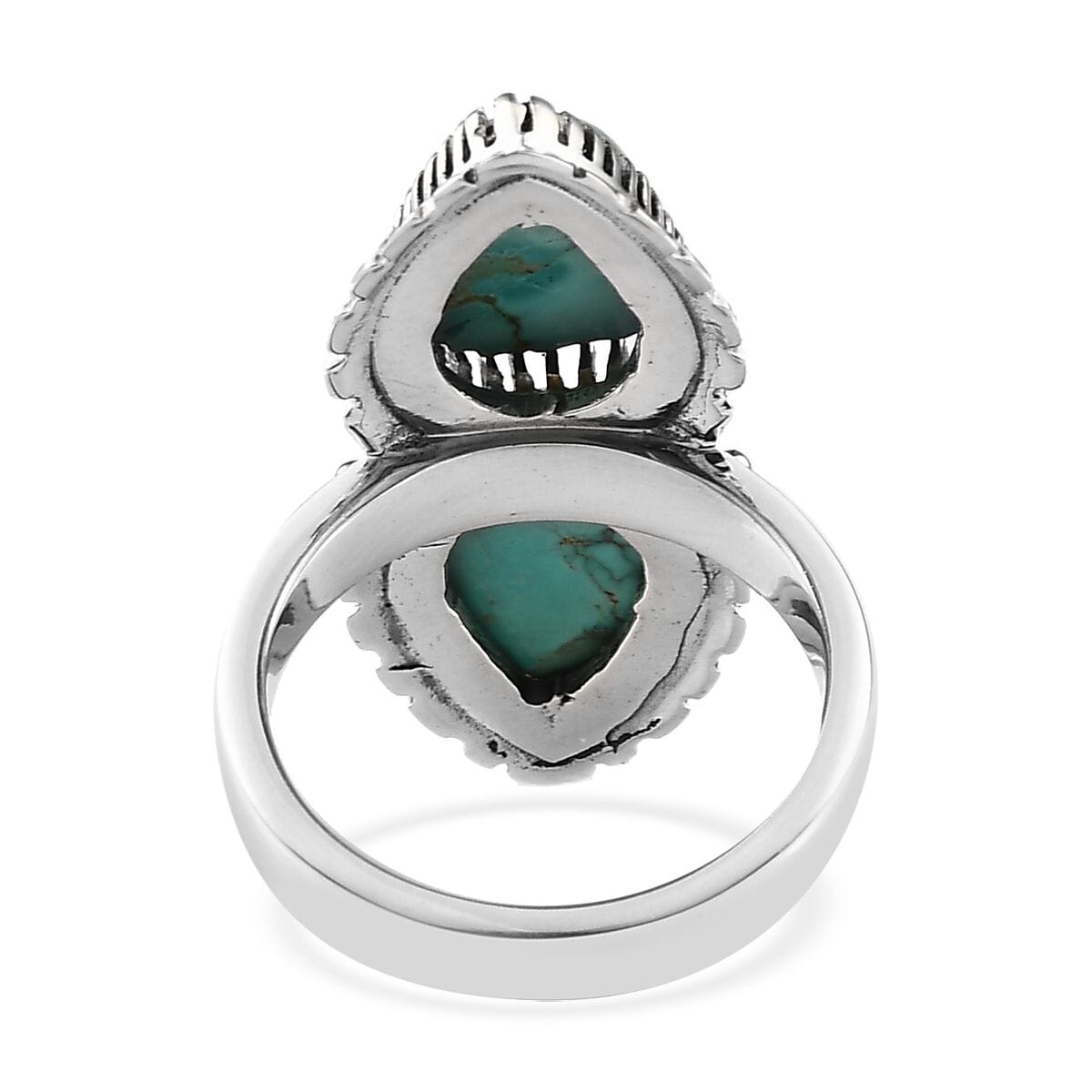 Artisan Crafted Royston Turquoise Ring in Sterling Silver 6.35 ctw image number 4