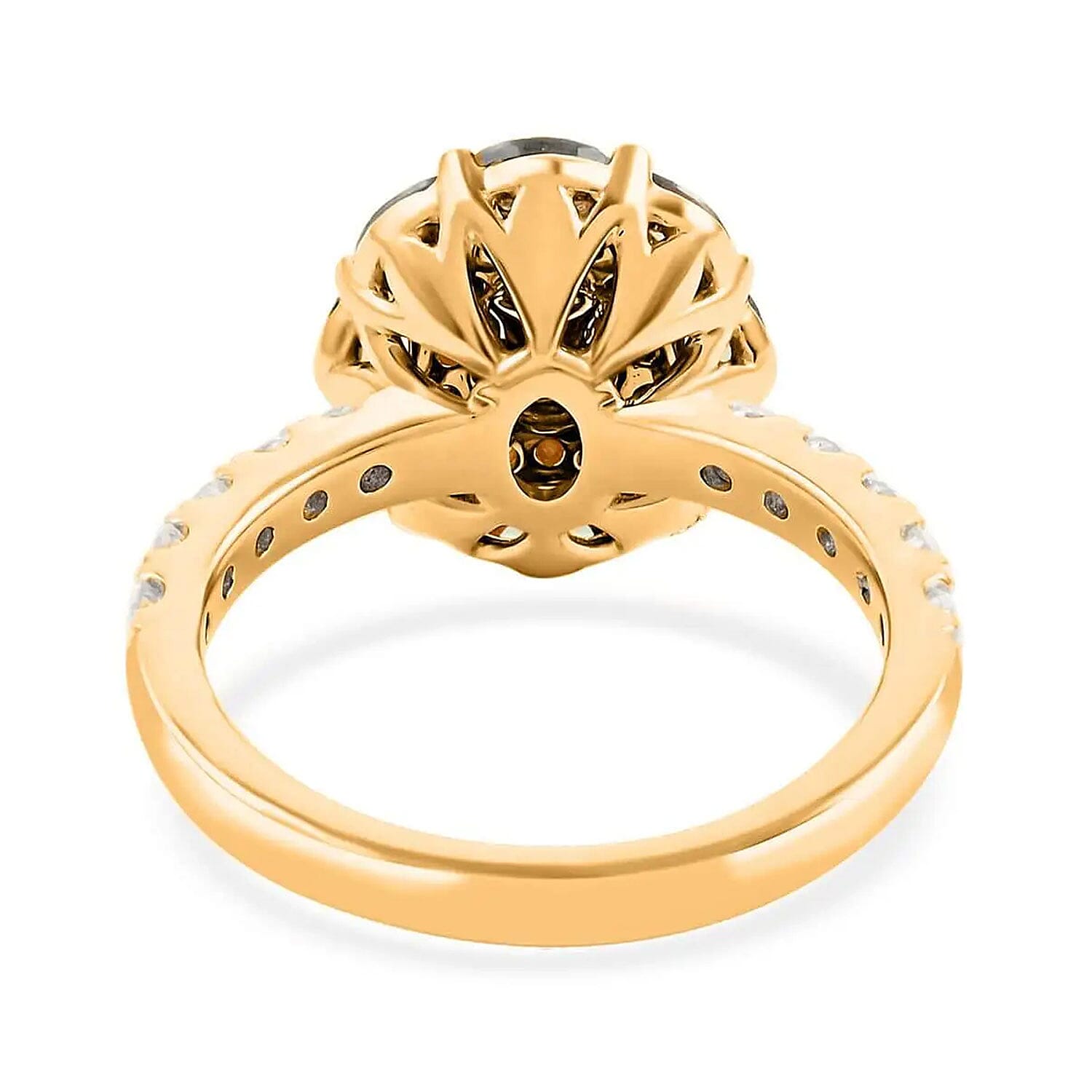 Ankur Treasure Chest Modani 18K Yellow Gold Natural Yellow and White Diamond, Narsipatnam Alexandrite Ring (Size 10.0) 5.15 Grams 1.40 ctw