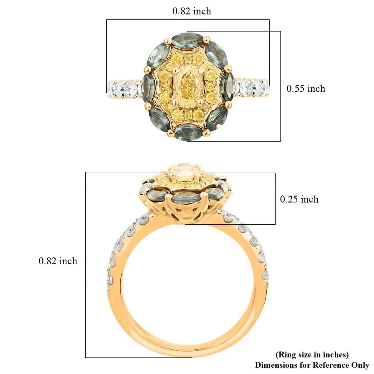 Ankur Treasure Chest Modani 18K Yellow Gold Natural Yellow and White Diamond, Narsipatnam Alexandrite Ring 5.15 Grams 1.40 ctw (Del. in 7-10 Days) image number 6