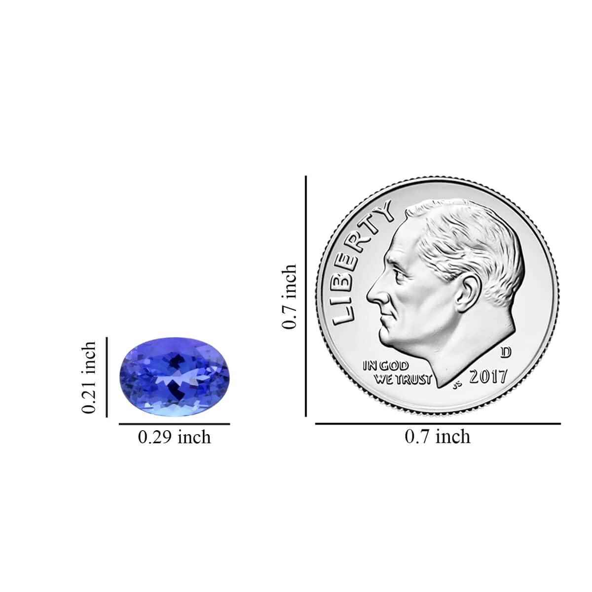 Certified & Appraised AAAA Tanzanite Set of 2 (Ovl 7.5x5.5 mm) 2.00 ctw image number 4