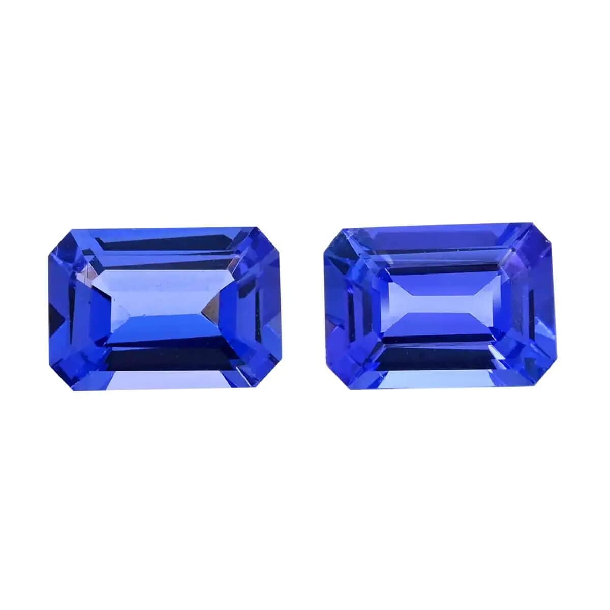Certified & Appraised AAAA Tanzanite Set of 2 (Oct 7x5 mm) 2.00 ctw, Loose Gemstones, Gemstone For Jewelry, Jewelry Stones image number 0