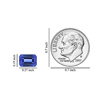 Certified and Appraised AAAA Tanzanite Set of 2 (Oct 7x5 mm) 2.00 ctw
