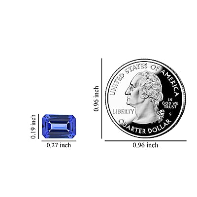 Certified and Appraised AAAA Tanzanite Set of 2 (Oct 7x5 mm) 2.00 ctw