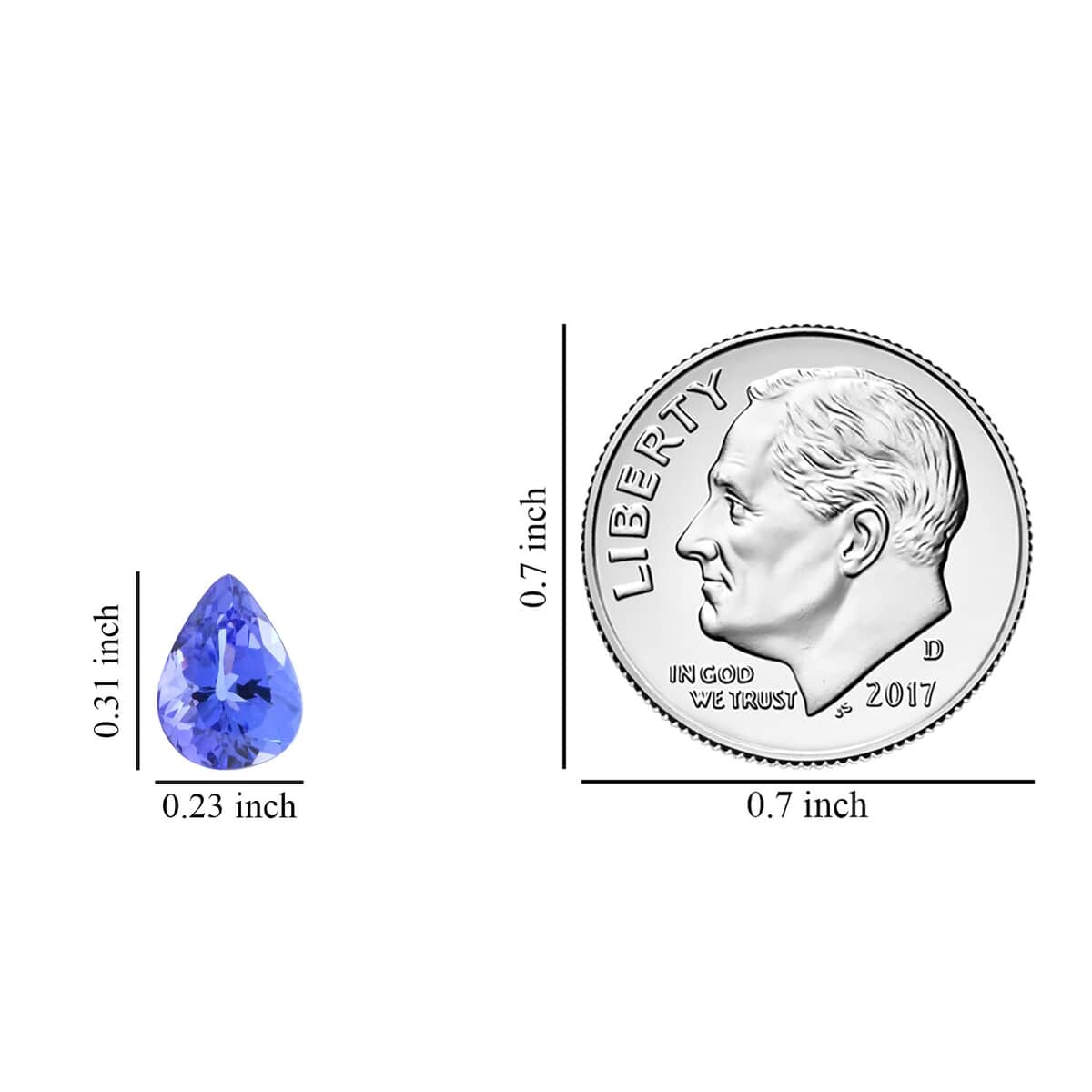 Certified & Appraised AAAA Tanzanite Set of 2 (Pear 8x6 mm) 2.00 ctw image number 4
