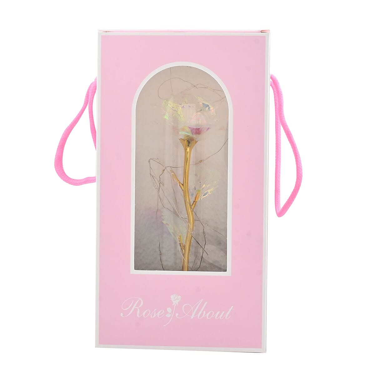 Clear Rose in Glass Dome with LED Lights image number 3