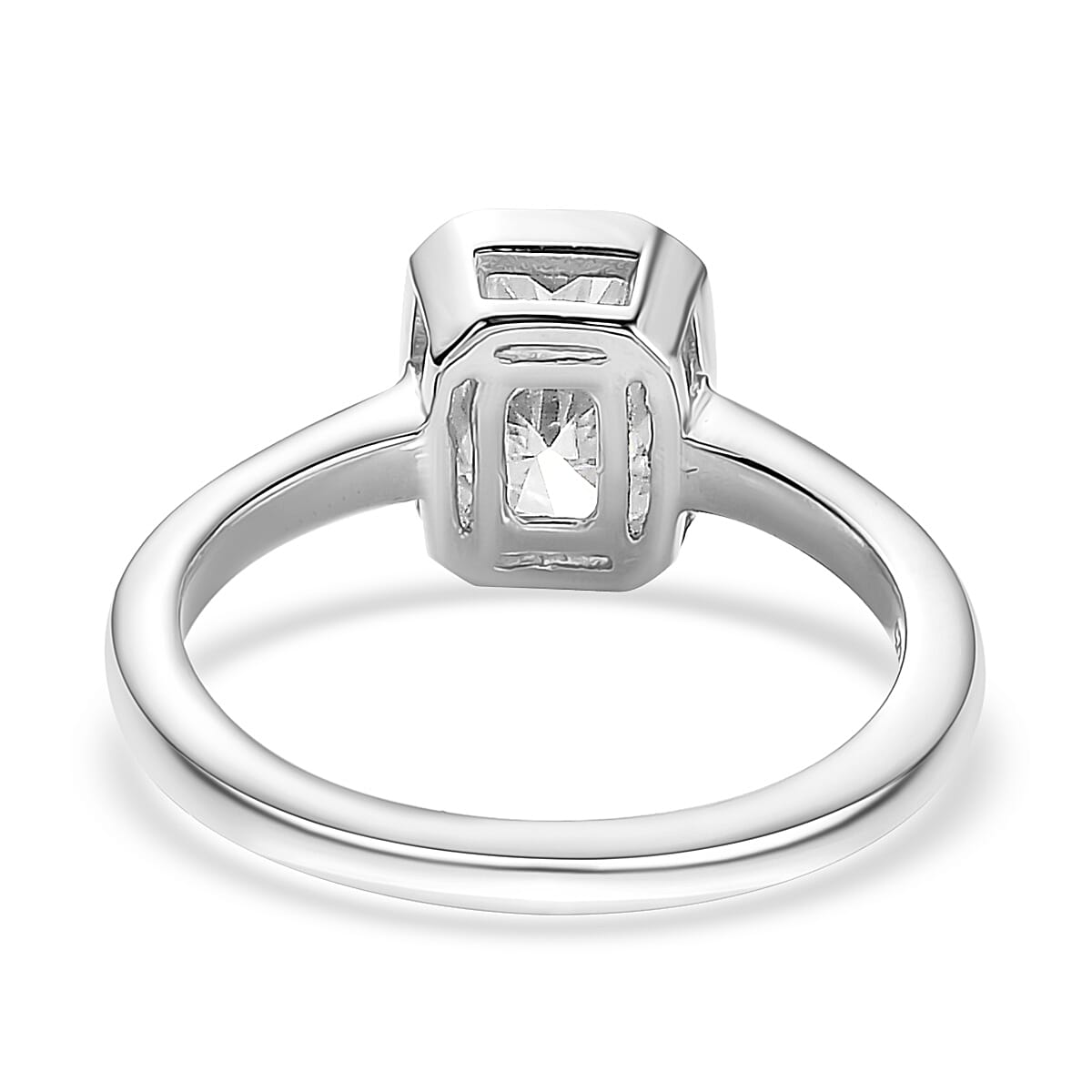 Moissanite 1.70 ctw Solitaire Ring in Platinum Over Sterling Silver (Size 6.0)