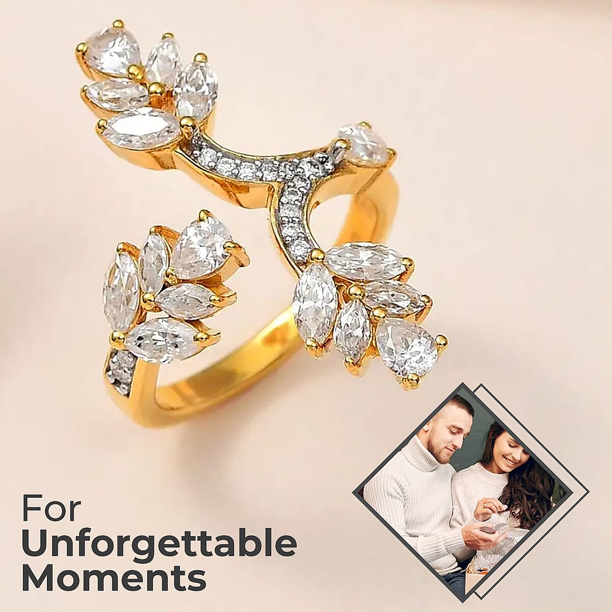 Moissanite Ring in Vermeil YG Over Sterling Silver (Size 6.0) 1.90 ctw image number 1