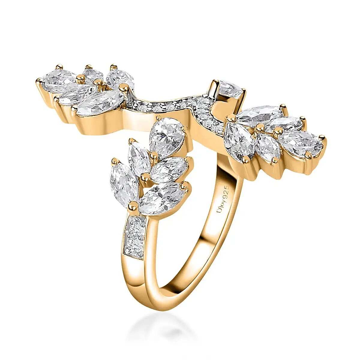 Moissanite Ring in Vermeil YG Over Sterling Silver (Size 6.0) 1.90 ctw image number 4