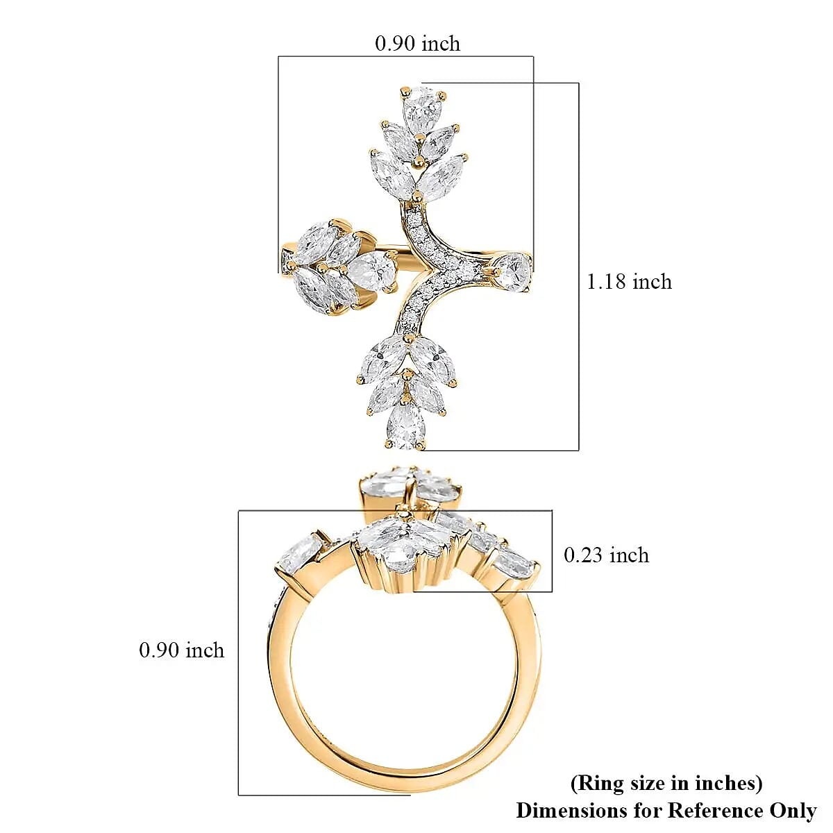 Moissanite Ring in Vermeil YG Over Sterling Silver (Size 6.0) 1.90 ctw image number 6