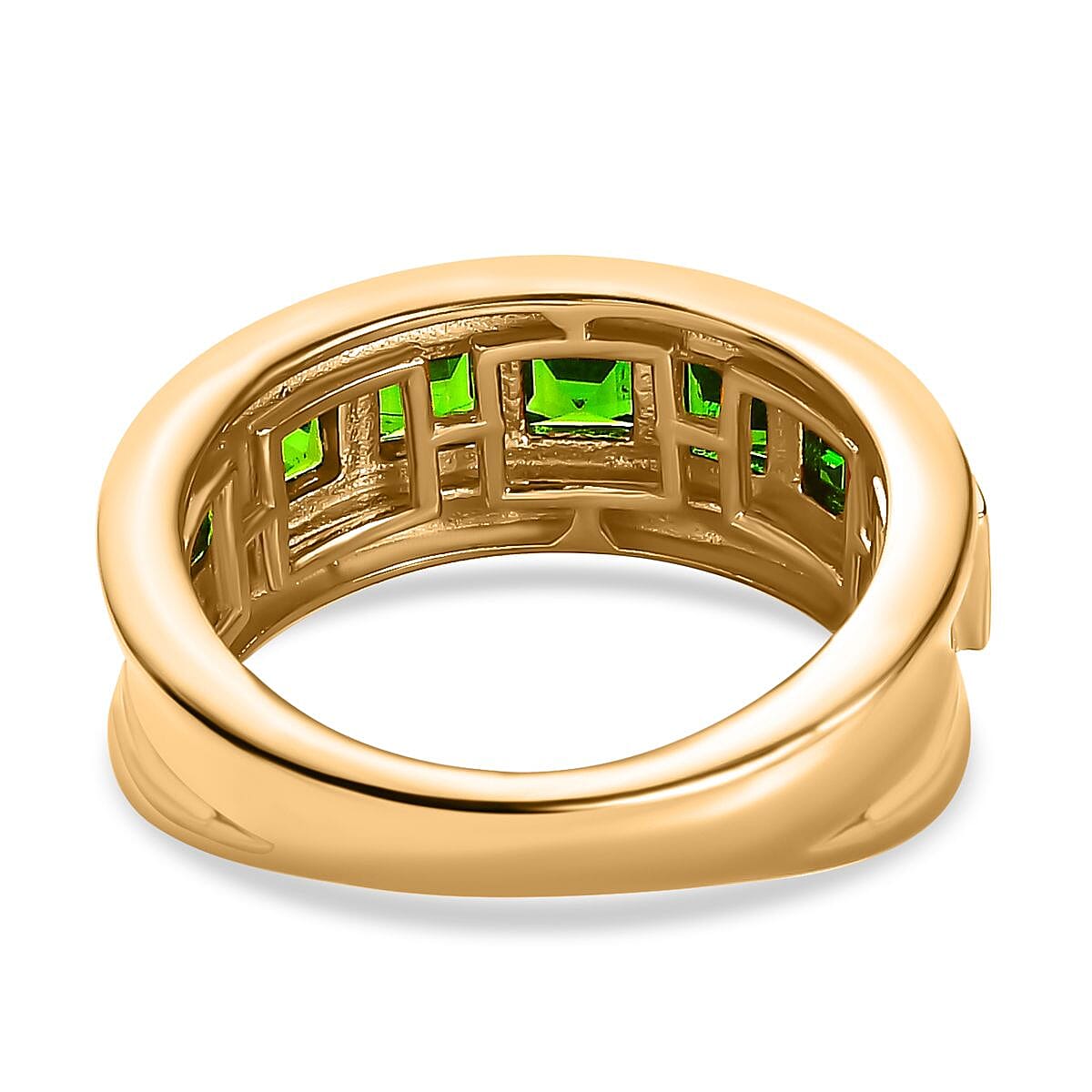 Chrome Diopside 1.25 ctw Ring in 14K YG Over Sterling Silver (Size 11.5)